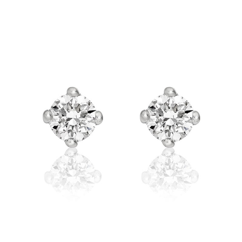 Diamond with freshwater pearl drop earring