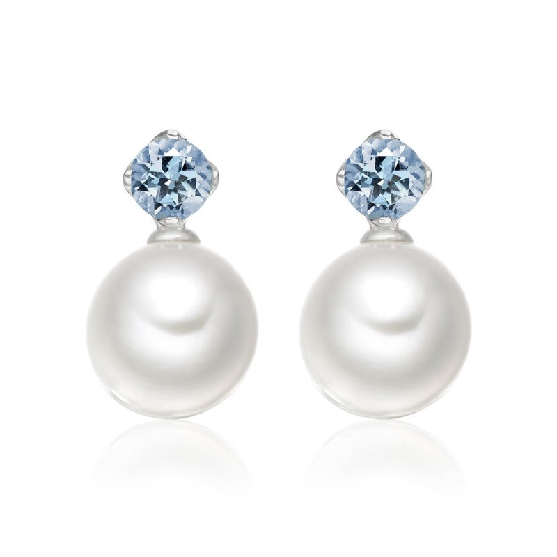 Pearl with Topaz drop earring