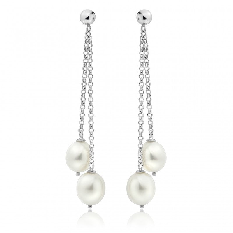 Freshwater Pearl chain dangler earring