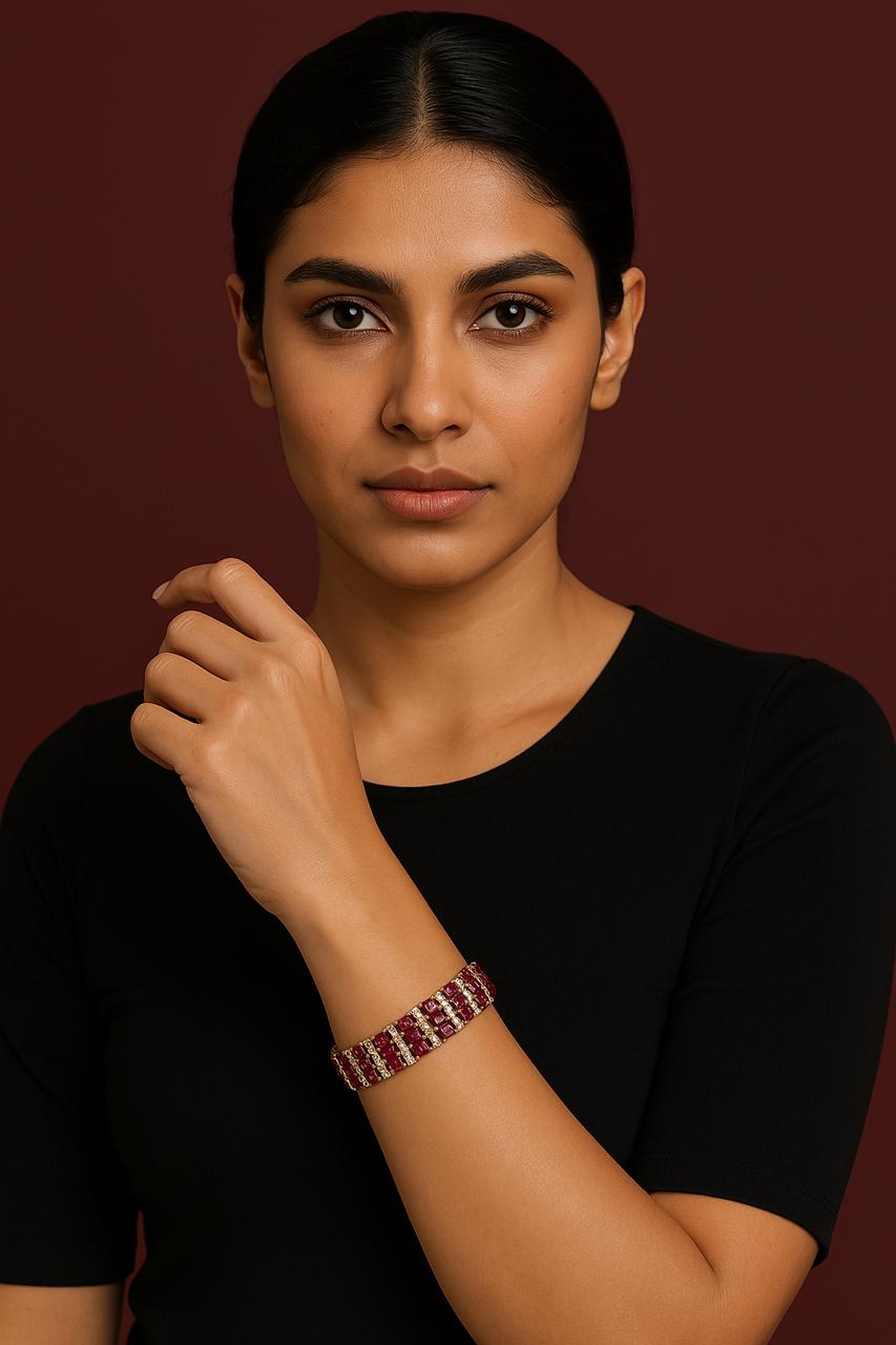 Ruby 3 line Bracelet